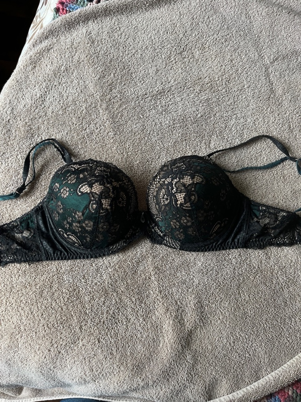 Pleasure State Push-Up Bra with Black Overlay